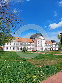 Castle Pejacevic in Virovitica under blue sky - Slavonia, Croatia