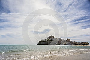 The castle of PeÃ±iscola, in Spain.