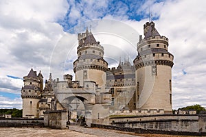 The castle of Pierrefonds designed by architect Viollet le Duc