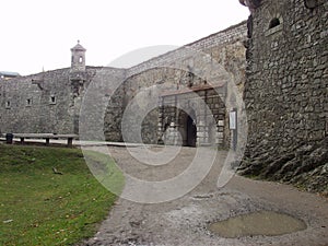 Castle in Pieskowa Rock in Poland