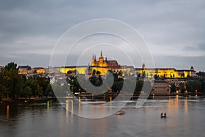 Castle of Prague and Vltava River