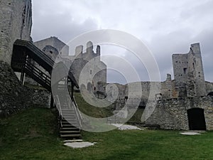 The castle is preserved and impressing people photo