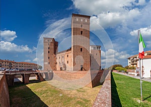 The Castle of the Princes of Acaja in Fossano, Italy