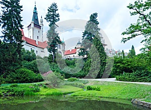 Castle Pruhonice or Pruhonicky zamek summer view (Prague, Czech)