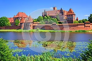 The Castle of the prussian Teutonic Knights Order in Malbork, Po