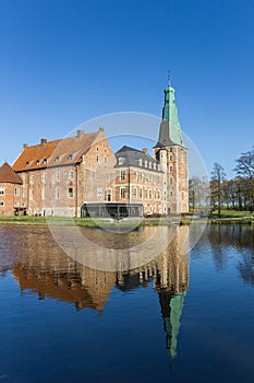 Castle Raesfeld with reflection in the water