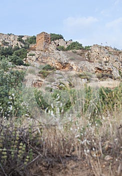 Castle remains of Hornachos, Extremadura, Spain