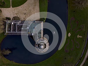 Castle Rosendael in The Netherlands aerial view