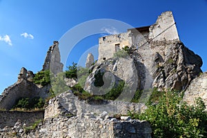 Castle ruin in Durnstein, Austria