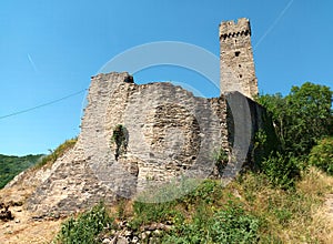 Castle ruin Philippsburg near Monreal in gernan region Eifel