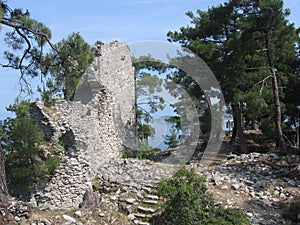 Castle ruin in Thassos photo