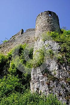 Castle ruin in wilderness of swabian alb