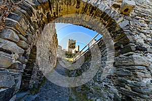 castle ruine hinterhaus near spitz