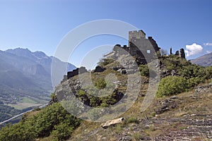 Castle ruins in Italy, Aosta