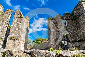 The castle ruins in Manorhamilton, erected in 1634 by Sir Frederick Hamilton - County Leitrim, Ireland