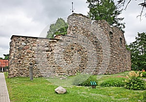 Castle ruins in Valmiera. Latvia