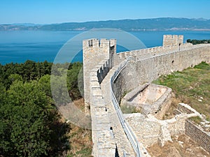 Castle Samuil And Lake Ohrid, Macedonia photo