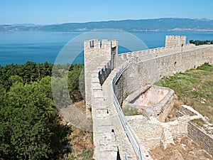 Castle Samuil And Lake Ohrid, Republic Macedonia photo