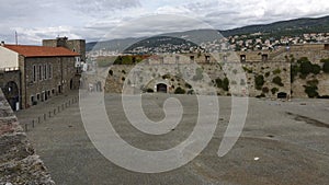 Castle of San Giusto in Trieste city on the Adriatic sea in Italy