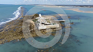 aerial view of the castle of Sancti Petri in the municipality of San Fernando, Cadiz. photo