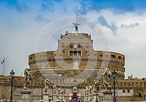 Castle Sant' Angelo and the Bridge of Angels - Rome, Italy
