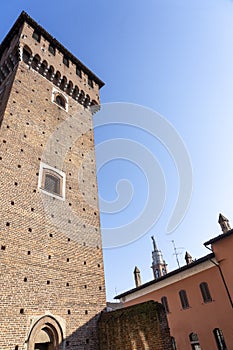 Castle of Sant`Angelo Lodigiano, Italy photo