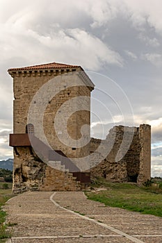 Castle of Santa Gadea del Cid. Medieval town in Spain, north of Burgos. Castilla and Leon