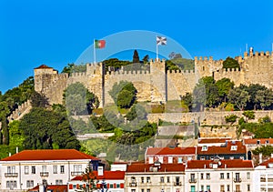 Castle Sao Jorge Belevedere Miradoura Outlook Lisbon Portugal