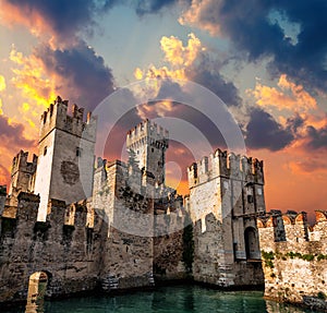 Castle Scaliger at sunset