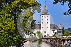 Castle Schloss Ort Orth on lake Traunsee in Gmunden