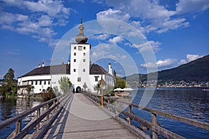 Castle Schloss Ort Orth on lake Traunsee in Gmunden