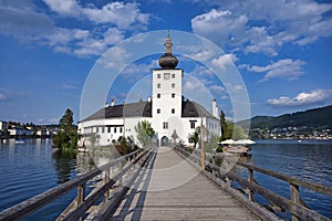 Castle Schloss Ort Orth on lake Traunsee in Gmunden photo