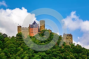 Castle Schonburg, Oberwesel, Rhine-Palatinate, Germany, Europe