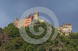 castle Schonburg at the top of Rhine Valley photo
