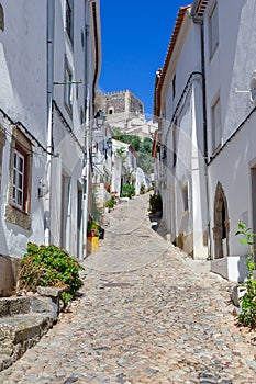 Castle seen form the Medieval Jewish Quarter / Ghetto (Judiaria) in Castelo de Vide