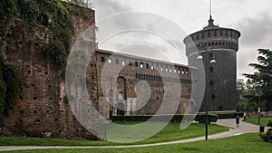 Castle sforzesco medieval fortress