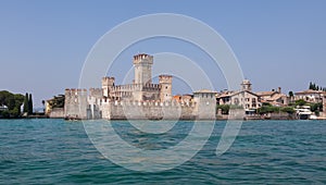 Castle Sirmione on lake Garda, nothern Italy