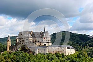 Castle situated in Vianden, Luxembourg , Europe