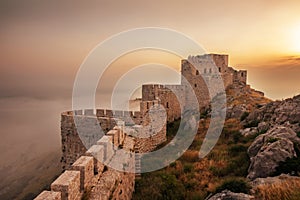 Castle Snake in Adana, Turkey. Old castle ruins.