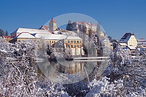Castle In Snow On Sunny Winter Day, Ptuj, Slovenia