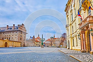The Castle Square with historic palaces, Prague, Czech Republic