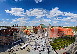 Castle square and old town of Warsaw