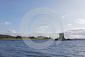 Castle Stalker in Loch Linnhe, Appin, Scotland