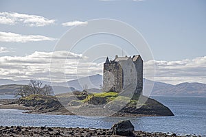 Castle Stalker in the Scottish Highlands