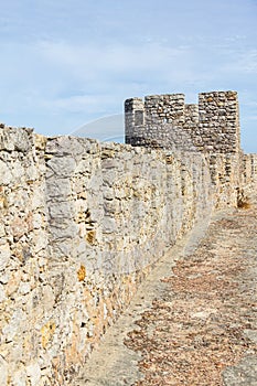 Castle stone wall in Santiago do Cacem