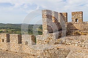 Castle stone wall in Santiago do Cacem