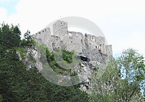 Castle Strecno on rock