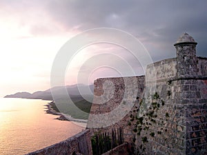 Castle at the sunset