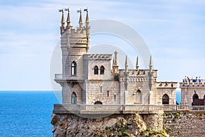 Castle of Swallow`s Nest at the Black Sea coast, Crimea