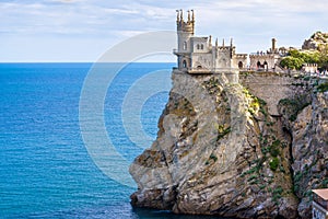 Castle of Swallow`s Nest at the Black Sea coast, Crimea